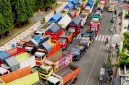 Aksi demonstrasi sopir truk ODOL - Istimewa