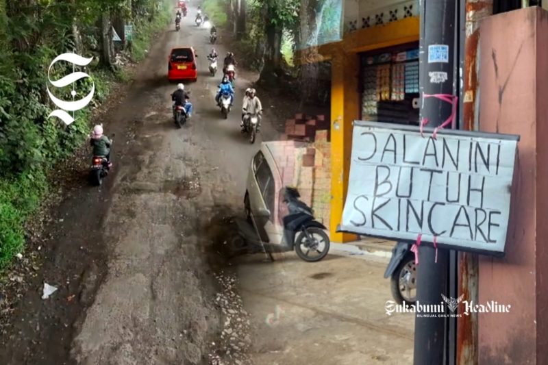 Jalan Kabupaten ruas Parungkuda - Pakuwon Sukabumi rusak berlubang, warga minta di-skincare - sukabumiheadline.com