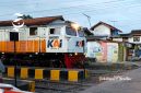KA Pangrango saat berhenti di Stasiun KA Parungkuda - sukabumiheadline.com