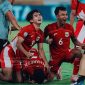Pemain Timnas U-23 Indonesia melakukan selebrasi usai cetak gol - Timnas Indonesia