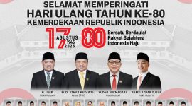Momen kebangsaan HUT ke-80 RI ke-80 di Ruang Rapat DPRD Kabupaten Sukabumi - Setwan DPRD Kabupaten Sukabumi