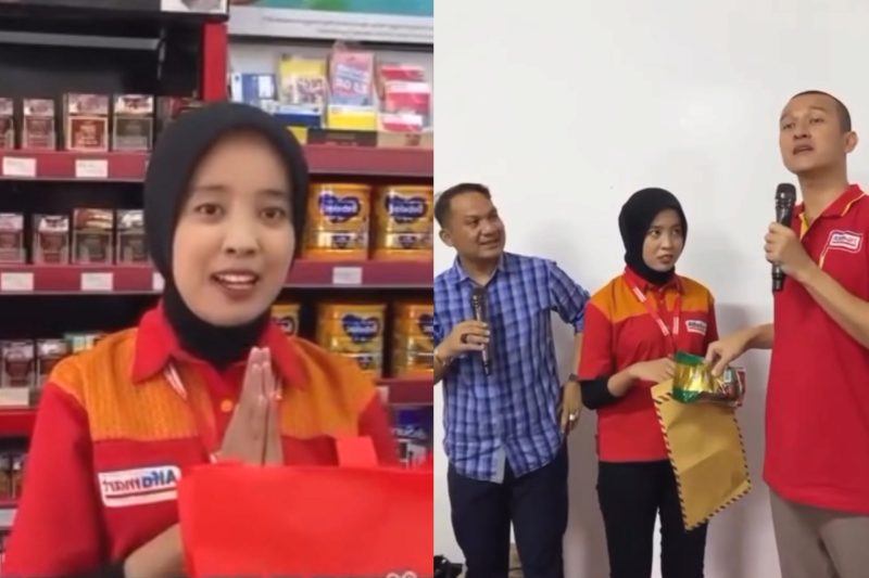 Karyawati terbaik, wanita asal Sukabumi Eer Nurhasanah mendapat reward umrah - Instagram