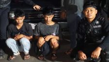 IW dan J (kiri dan tengah), bawa barang haram dari Jakarta, dua pria asal Sukabumi dibekuk di Bogor - Ist