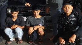 IW dan J (kiri dan tengah), bawa barang haram dari Jakarta, dua pria asal Sukabumi dibekuk di Bogor - Ist