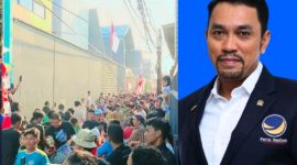 Rumah politisi Ahmad Sahroni di kawasan Tanjung Priok, Jakarta Utara dikepung akibat kemarahan massa yang diduga atas ucapannya yang menjadi viral di media sosial - Ist