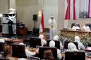 Gubernur Jawa Barat, Dedi Mulyadi saat berpidato di Milangkala ke-155 Kabupaten Sukabumi - Pemkab Sukabumi