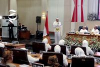Gubernur Jawa Barat, Dedi Mulyadi saat berpidato di Milangkala ke-155 Kabupaten Sukabumi - Pemkab Sukabumi