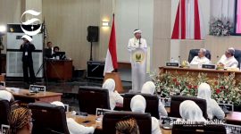 Gubernur Jawa Barat, Dedi Mulyadi saat berpidato di Milangkala ke-155 Kabupaten Sukabumi - Pemkab Sukabumi