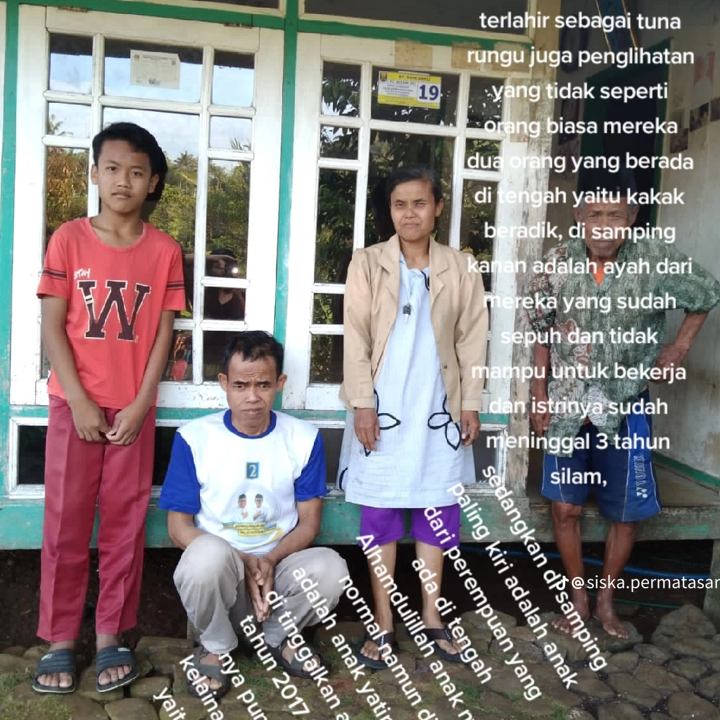Anak putus sekolah, keluarga tuna netra dan rungu huni rutilahu di Nyalindung Sukabumi