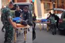 Komandan Kodim 0607 Sukabumi Letkol Indra Gunawan saat menjenguk Much Billal Tajudin Sopian - Ist