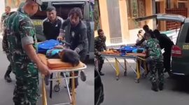 Komandan Kodim 0607 Sukabumi Letkol Indra Gunawan saat menjenguk Much Billal Tajudin Sopian - Ist