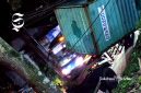Lakalantas tunggal, kontainer terlepas dari truk trailer di Cikembar Sukabumi - Irfan Permana