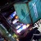 Lakalantas tunggal, kontainer terlepas dari truk trailer di Cikembar Sukabumi - Irfan Permana