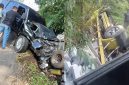 Tabrakan beruntun di Jalan Raya Sagaranten – Nyalindung Sukabumi