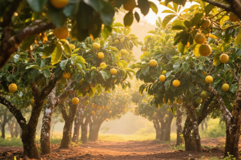 Perkebunan buah pala - sukabumiheadline.com/AI