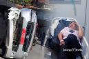 Lakalantas ambulans vs motor di Cisaat Sukabumi - Ist