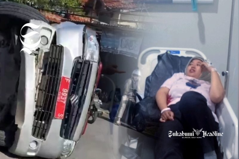 Lakalantas ambulans vs motor di Cisaat Sukabumi - Ist