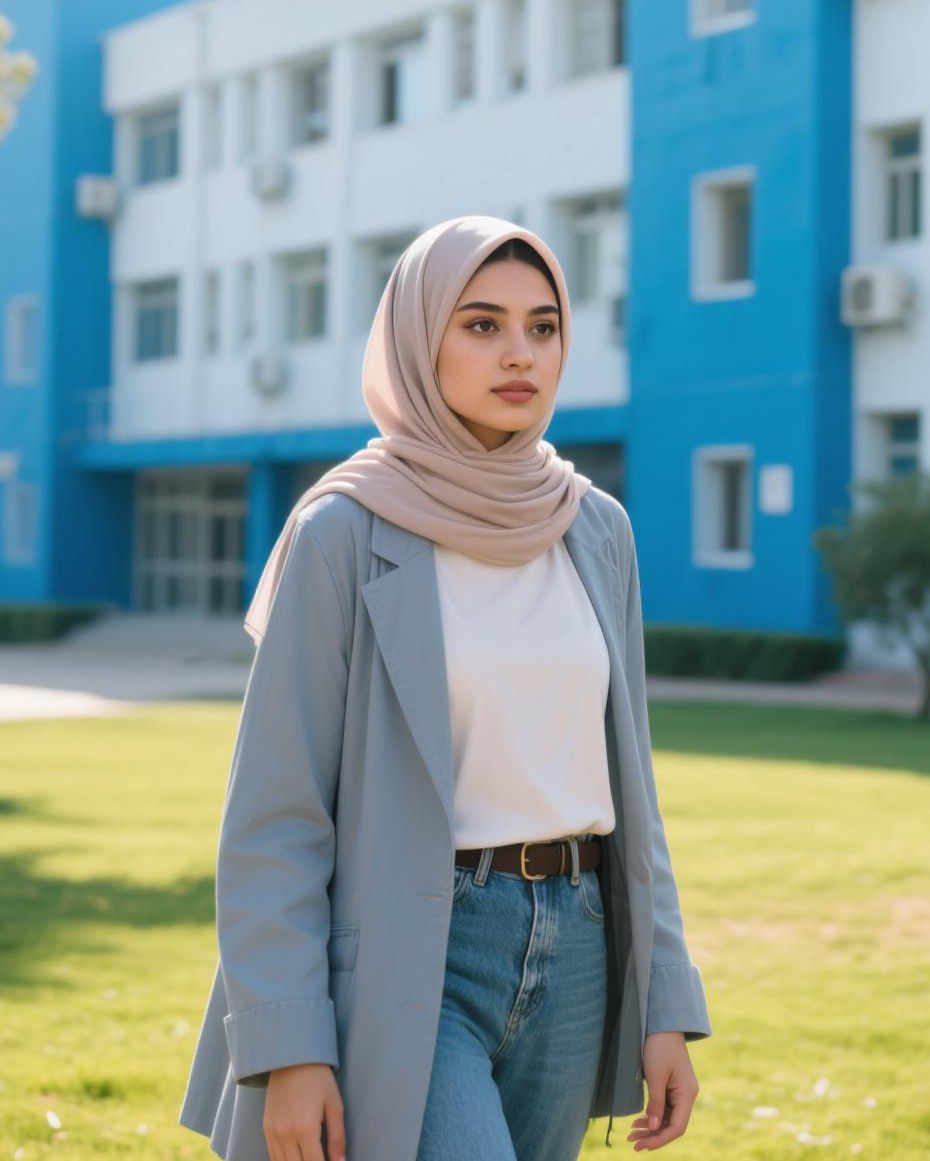 Ragam style busana ke kampus buat maba menurut AI 7 Style busana ke kampus buat mahasiswi baru berhijab elegan menurut AI