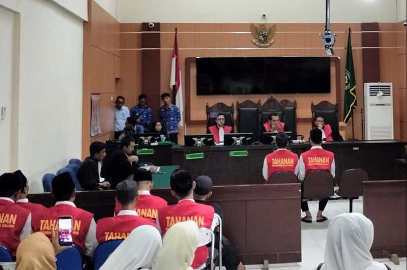 9 terdakwa pelaku perusakan rumah doa di Cidahu Sukabumi divonis 5 bulan penjara - Ist