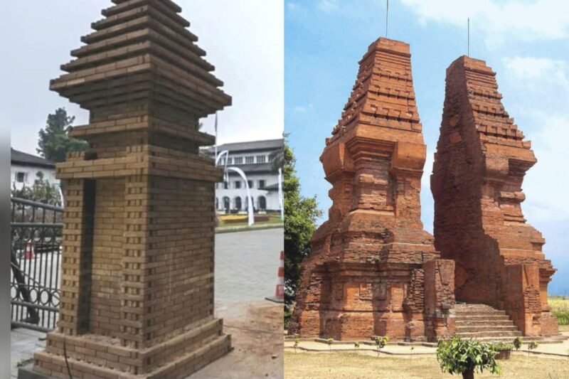 Desain Gerbang Gedung Sate dan Candi Bentar - Ist