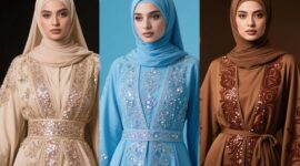 Gamis simpel tapi modis, serta sentuhan mewah dengan payet dan bordir - sukabumiheadline.com