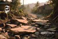 Ilustrasi Jalan Desa rusak - sukabumiheadline.com