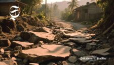 Ilustrasi Jalan Desa rusak - sukabumiheadline.com