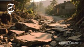 Ilustrasi Jalan Desa rusak - sukabumiheadline.com