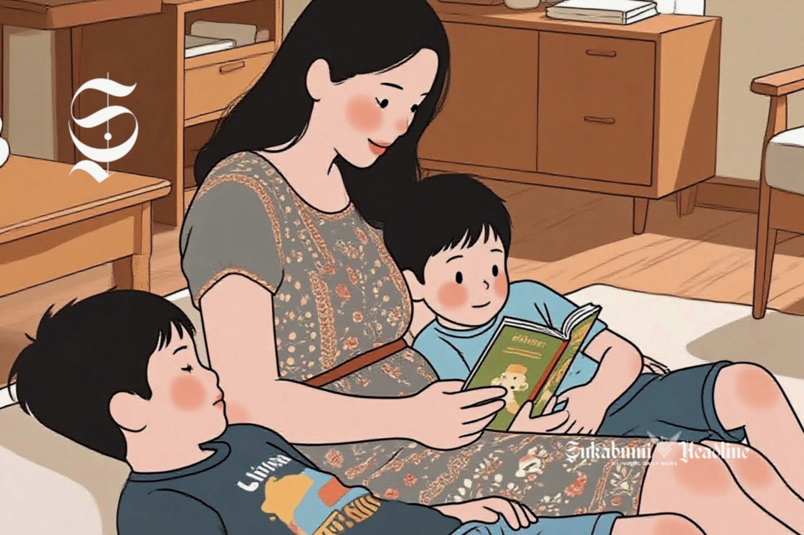 Mahkamah Agung: Hak asuh anak dapat dialihkan dari ibu ke ayah 1 Ilustrasi anak Indonesia sedang mendengarkan dongeng dari dari buku oleh ibunya - sukabumiheadline.com