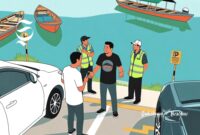 Ilustrasi cekcok mulut dengan parkir liar di tempat wisata - sukabumiheadline.com