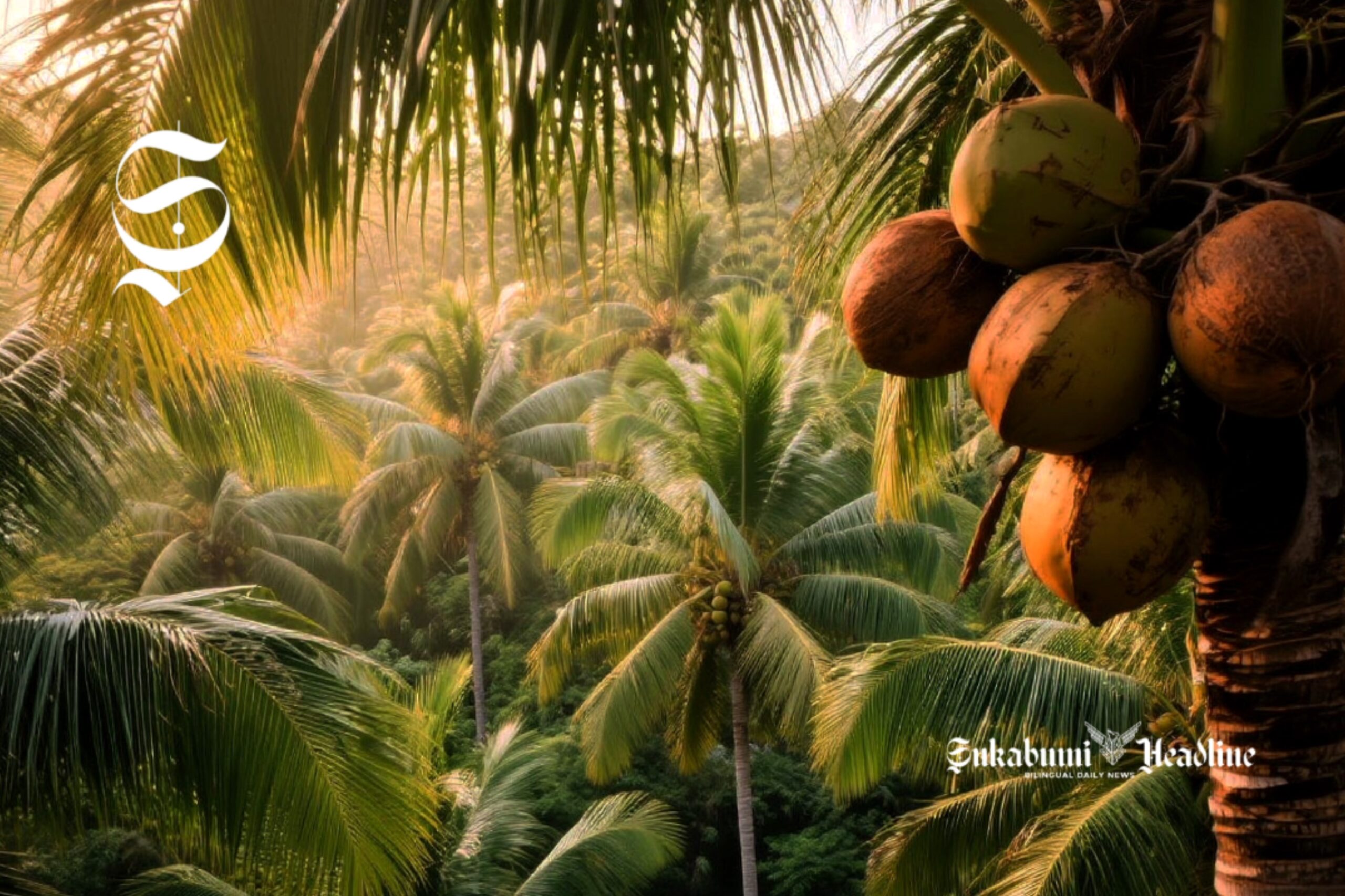 Ilustrasi kebun kelapa - sukabumiheadline.com