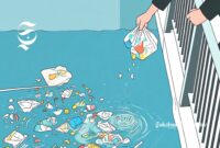 Ilustrasi membuang sampah ke sungai - sukabumiheadline.com