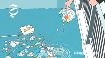 Ilustrasi membuang sampah ke sungai - sukabumiheadline.com