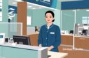 Ilustrasi pegawai bagian teller di bank - sukabumiheadline.com
