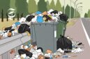 Ilustrasi sampah menumpuk dipinggir jalan - sukabumiheadline.com
