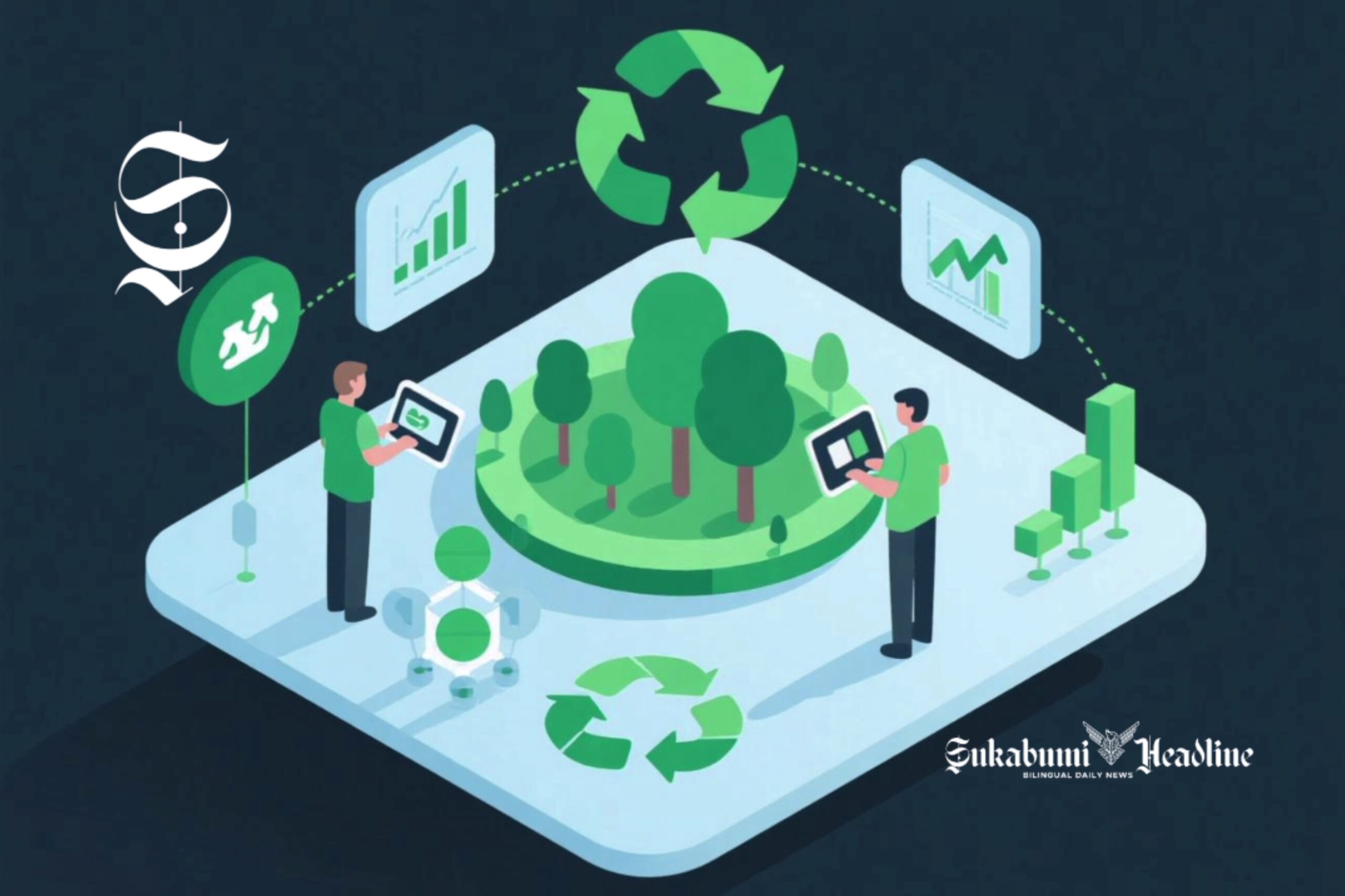 Ilustrasi teknologi, ekonomi hijau dan keberlanjutan - sukabumiheadline.com