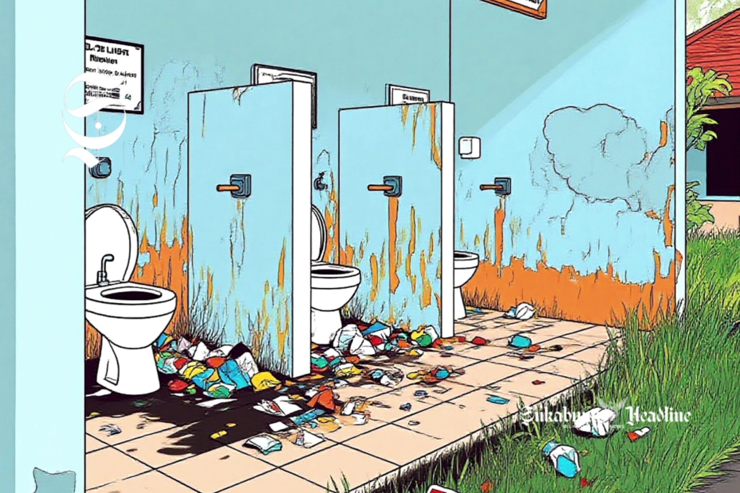 Ilustrasi toilet umum yang tidak terawat - sukabumiheadline.com