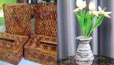 Kerajinan dari kertas bekas kreasi Nurhaeti - Instagram