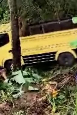 Truk terjun ke jurang di Cisolok Sukabumi