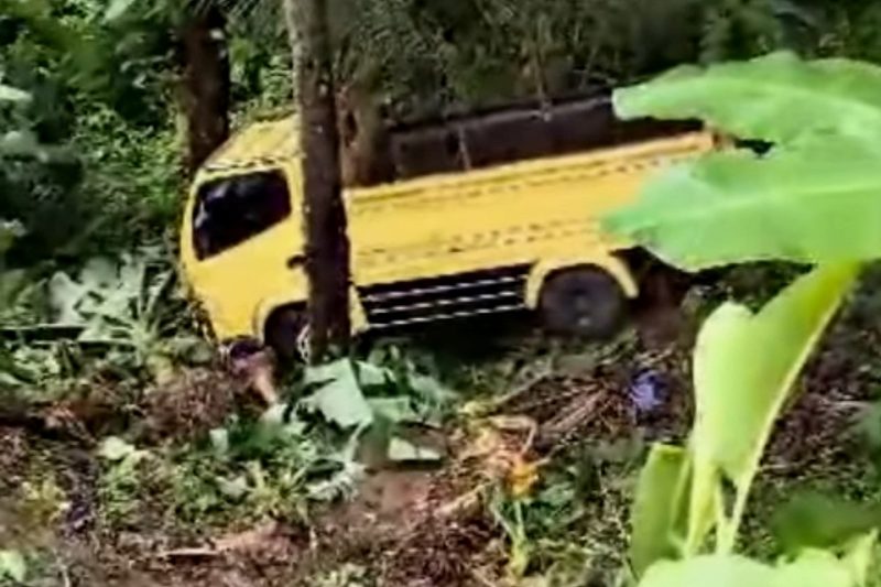 Truk terjun ke jurang di Cisolok Sukabumi - Ist