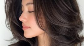 Wanita dengan model rambut layered cut - Pinterest @Dawn