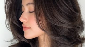 Wanita dengan model rambut layered cut - Pinterest @Dawn