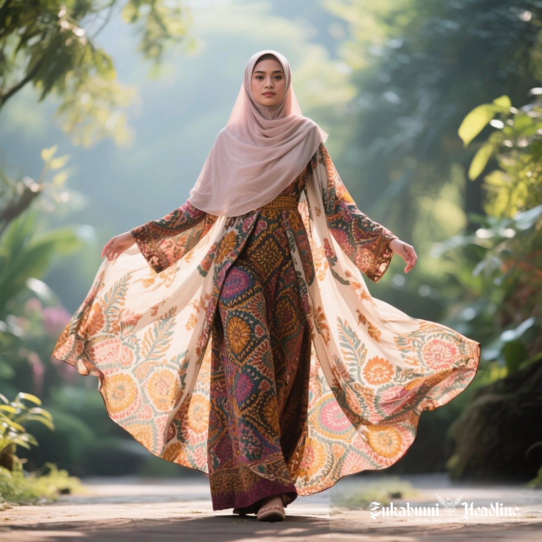 8 inspirasi model gamis outer batik kekinian untuk Hijabers Sukabumi - sukabumiheadline.com