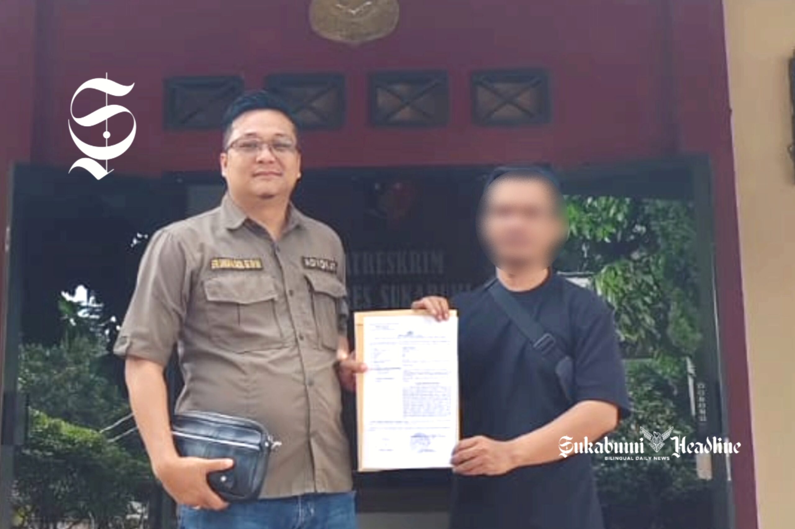 Efri Darlin M. Dachi (kiri) dan korban (kanan)