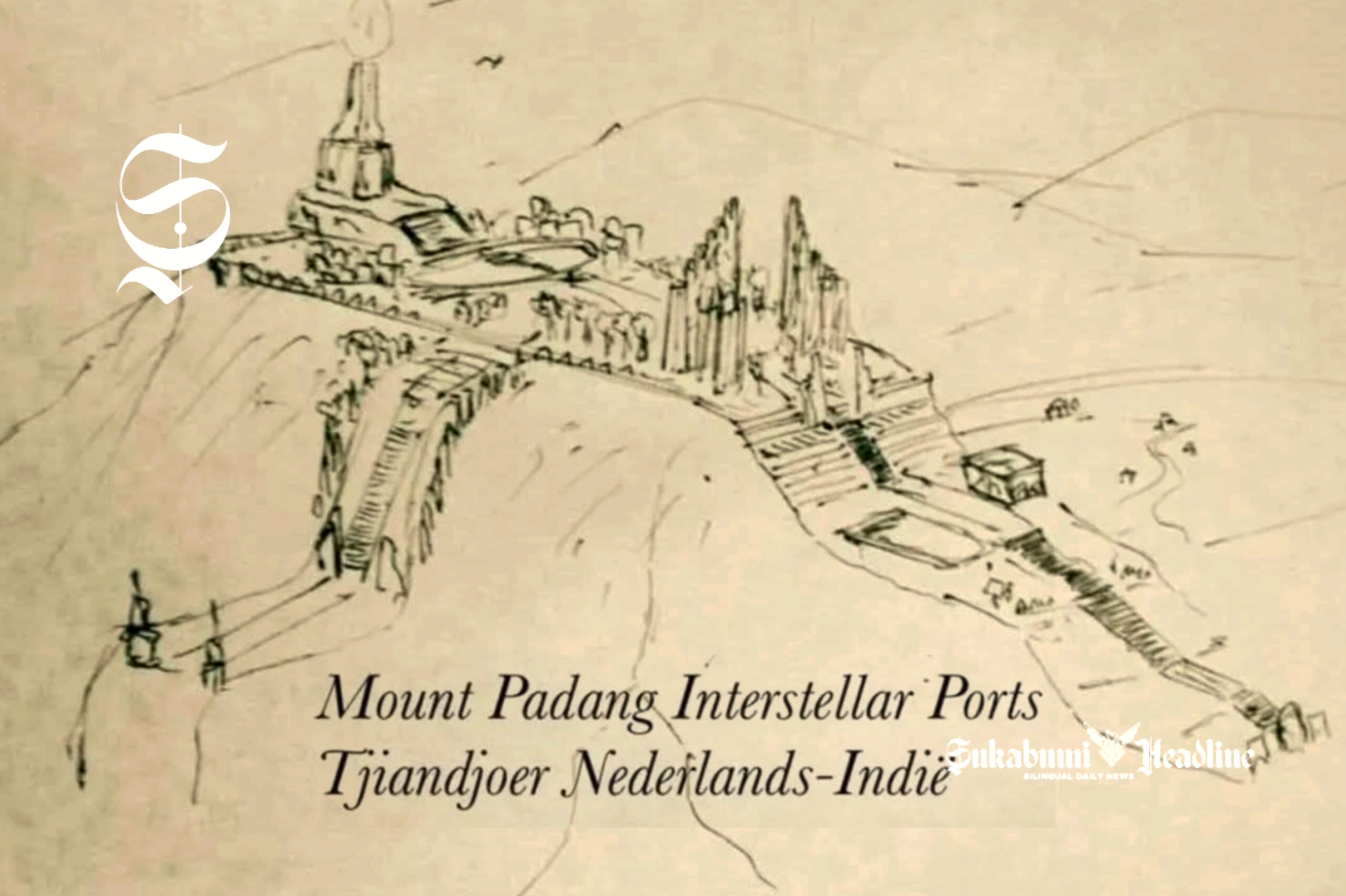 Gambar sketsa model Situs Gunung Padang