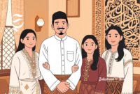 Ilustrasi ayah dengan tiga anak perempuannya - sukabumiheadline.com