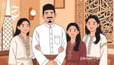 Ilustrasi ayah dengan tiga anak perempuannya - sukabumiheadline.com