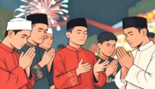Ilustrasi berdoa ketika menyambut pergantian tahun - sukabumiheadline.com