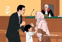 Ilustrasi berebut hak asuh anak di pengadilan - sukabumiheadline.com