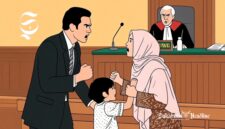 Ilustrasi berebut hak asuh anak di pengadilan - sukabumiheadline.com